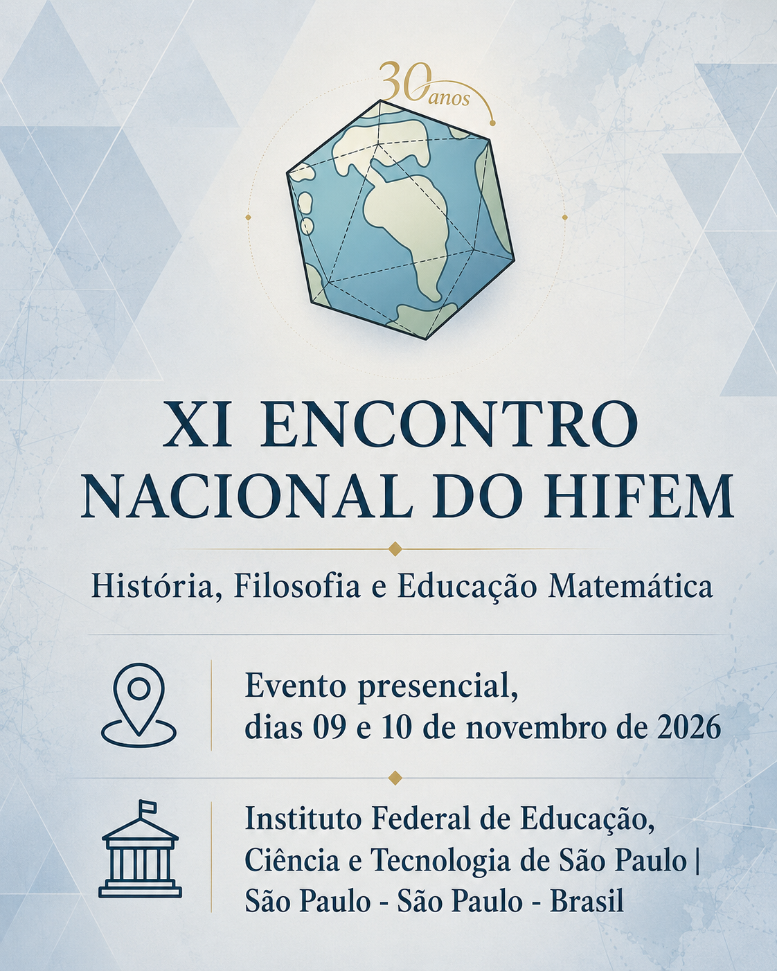 Folder de divulgação do XI Encontro Nacional do HIFEM